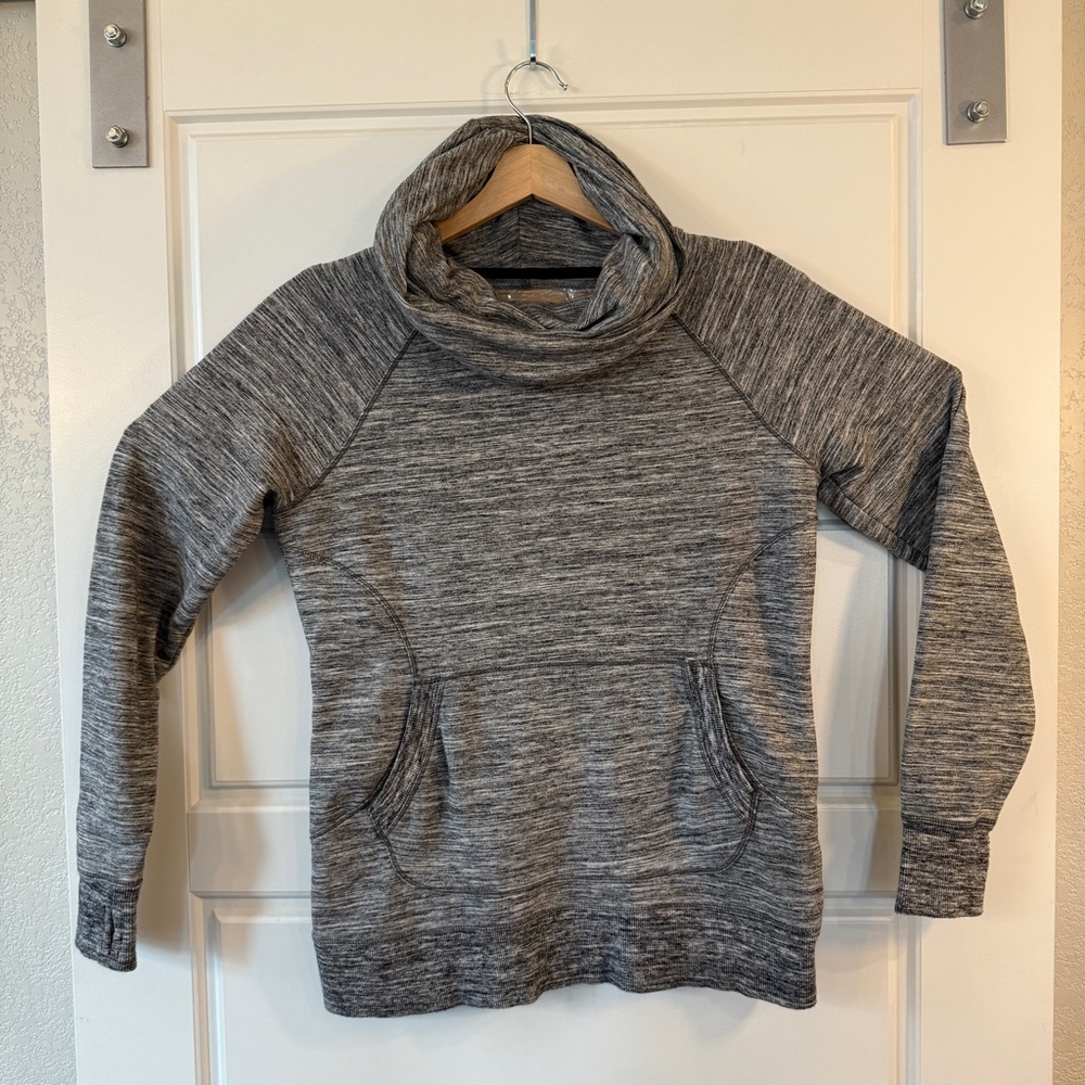 L.L.Bean Women’s Funnel Neck Pullover Gray Heather Size M